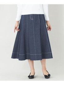 【L】エレガンスデニム パネルスカート TO BE CHIC サンヨー エルサイズ スカート その他のスカート ブルー ネイビー【送料無料】[Rakuten Fashion]
