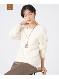 【SALE／43%OFF】【L】【SANYO Style EDITION掲載】フォックスウールファーニットプルオーバー EVEX by KRIZIA サンヨー エルサイズ トップス ニット ネイビー ホワイト ベージュ【RBA_E】【送料無料】[Rakuten Fashion]