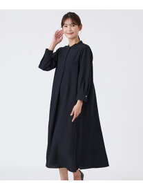 【L】【吸水速乾・接触冷感・着用防しわ・ウォッシャブル】RELAXIONツイル減量加工ワンピース TRANS WORK サンヨー エルサイズ ワンピース・ドレス ワンピース グリーン ネイビー【送料無料】[Rakuten Fashion]