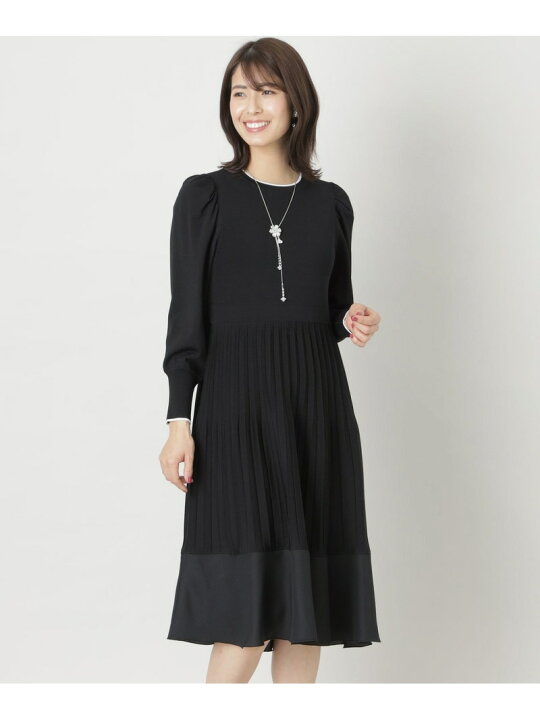 楽天市場】【SALE／45%OFF】レーヨンナイロンコンビ ニットワンピース 