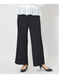 ラメブレンド ニットツイード パンツ TO BE CHIC トゥー ビー シック パンツ その他のパンツ ブラック【送料無料】[Rakuten Fashion]