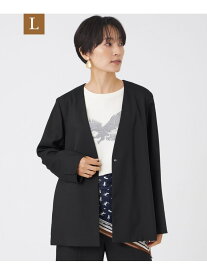 【L】【吸水速乾・着用じわ防止・マシンウォッシャブル】【キマル!シリーズ】キマルツイルジャケット EVEX by KRIZIA サンヨー エルサイズ ジャケット・アウター その他のジャケット・アウター ブラック ブラウン【送料無料】[Rakuten Fashion]