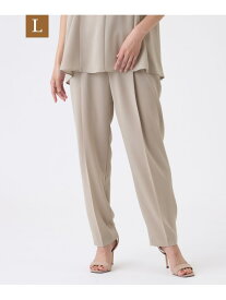 【L】【ウォッシャブル】強撚バラシャパンツ TRANS WORK サンヨー エルサイズ パンツ その他のパンツ グレー ブラック【送料無料】[Rakuten Fashion]