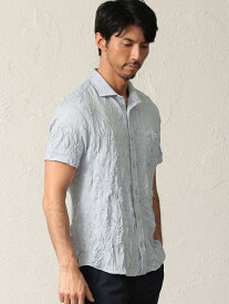 【SALE／15%OFF】ワッシャーシャツ EPOCA UOMO エポカ ザ ショップ シャツ/ブラウス 長袖シャツ ネイビー グレー ブルー【RBA_E】【送料無料】[Rakuten Fashion]