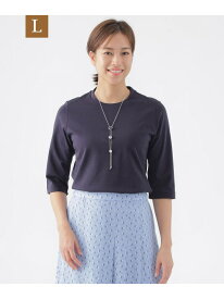 【SALE／53%OFF】【L】【ウォッシャブル】コンパクトコットンポンチ7分袖ドレスTシャツ TRANS WORK サンヨー エルサイズ トップス カットソー・Tシャツ ネイビー ホワイト【RBA_E】【送料無料】[Rakuten Fashion]