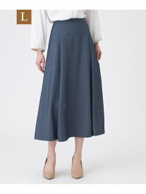 【L】【ウォッシャブル】ソフトジーニースカート TRANS WORK サンヨー エルサイズ スカート その他のスカート ネイビー ベージュ【送料無料】[Rakuten Fashion]