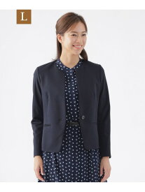 【SALE／55%OFF】【L】【美シリーズ】【ウォッシャブル】【セットアップ対応】トリアセスビンモクロディノーカラージャケット TRANS WORK サンヨー エルサイズ ジャケット・アウター ノーカラージャケット ネイビー ブラック グレー【RBA_E】【送料無料】[Rakuten Fashion]