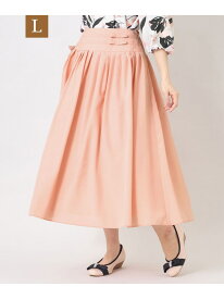 【SALE／61%OFF】【L】ブライトクロスリボンタック スカート TO BE CHIC サンヨー エルサイズ スカート その他のスカート ベージュ ピンク ブラック【RBA_E】【送料無料】[Rakuten Fashion]