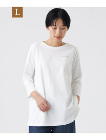 【SALE／40%OFF】【L】【カタログ掲載・ウォッシャブル】ロゴエンブロイダリーチュニックカットソー EVEX by KRIZIA サンヨー エルサイズ トップス その他のトップス ホワイト【RBA_E】【送料無料】[Rakuten Fashion]