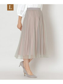 【SALE／37%OFF】【L】オーガンジープリーツ スカート TO BE CHIC サンヨー エルサイズ スカート その他のスカート レッド ブラック ブラウン【RBA_E】【送料無料】[Rakuten Fashion]