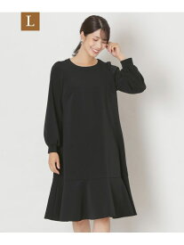 【SALE／50%OFF】【WEB限定】【L】ダンボール ワンピース TO BE CHIC サンヨー エルサイズ ワンピース・ドレス ワンピース ピンク ブラック【RBA_E】【送料無料】[Rakuten Fashion]