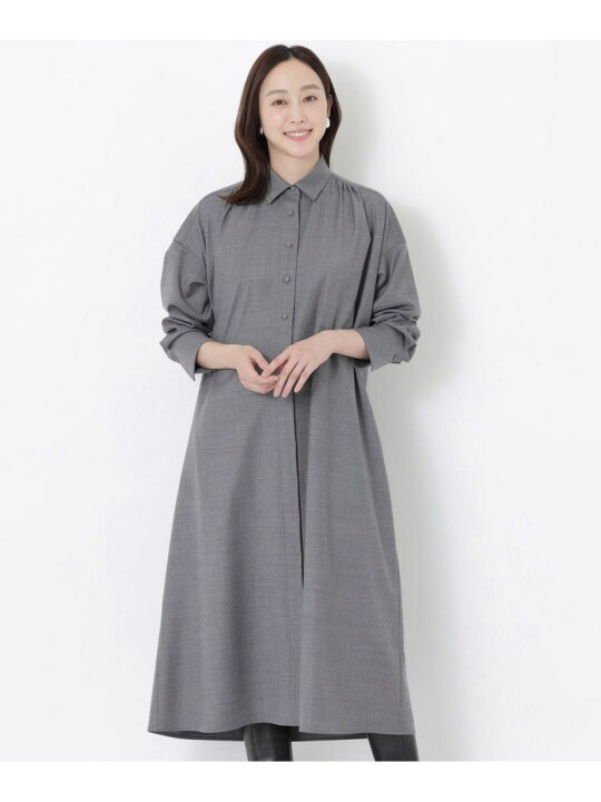 楽天市場】【SALE／32%OFF】【洗えるウール】シャツワンピース S 