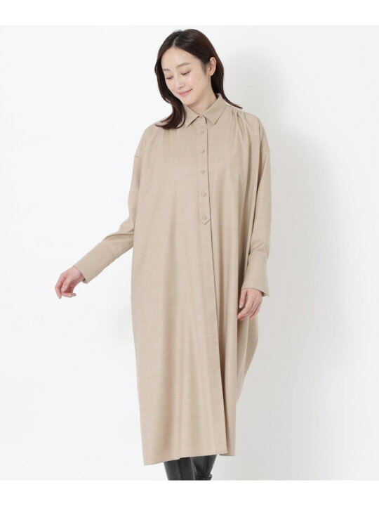 楽天市場】【SALE／32%OFF】【洗えるウール】シャツワンピース S 