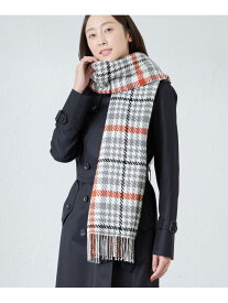 エクストラファインメリノ 格子柄ストール【UNISEX】 SANYOCOAT サンヨーコート ファッション雑貨 マフラー・ストール・ネックウォーマー ベージュ グレー【送料無料】[Rakuten Fashion]