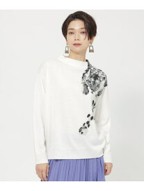 【SALE／71%OFF】【80周年記念アイテム】スノーレオパードボトルネックインターシャニット EVEX by KRIZIA エヴェックス バイ クリツィア トップス ニット ホワイト【RBA_E】【送料無料】[Rakuten Fashion]