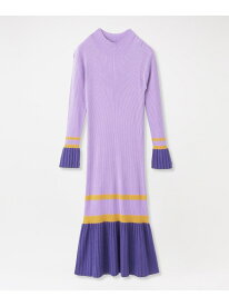 【SALE／30%OFF】カラーブロックニットドレス LOVELESS ラブレス ワンピース・ドレス ワンピース ネイビー パープル グレー【RBA_E】【送料無料】[Rakuten Fashion]