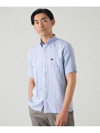 【SALE／68%OFF】麻サッカーシャツ(2L・3Lあり) BAKER STREET ベイカー・ストリート トップス シャツ・ブラウス ブルー ピンク イエロー【RBA_E】【送料無料】[Rakuten Fashion]