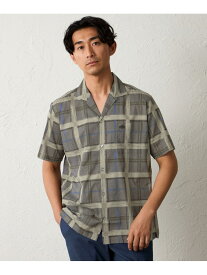 【SALE／65%OFF】【ウォッシャブル】手書き風タータンプリントシャツ BAKER STREET ベイカー・ストリート トップス シャツ・ブラウス ベージュ ブラック【RBA_E】【送料無料】[Rakuten Fashion]