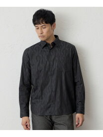 幾何学ジャカードシャツ BAKER STREET ベイカー・ストリート トップス シャツ・ブラウス ブラック【送料無料】[Rakuten Fashion]