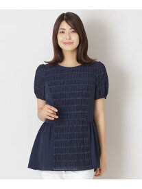 【SALE／30%OFF】ジャカードタック チュニックブラウス TO BE CHIC トゥー ビー シック トップス シャツ・ブラウス ホワイト ネイビー【RBA_E】【送料無料】[Rakuten Fashion]