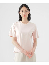 【ウォッシャブル】コンパクトコットンポンチクルーネックカットソー TRANS WORK トランスワーク トップス カットソー・Tシャツ ピンク ホワイト ネイビー【送料無料】[Rakuten Fashion]