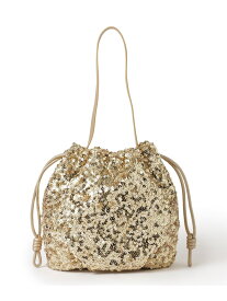 【SALE／46%OFF】スパンコール巾着トート EVEX by KRIZIA エヴェックス バイ クリツィア バッグ トートバッグ ゴールド ブラウン【RBA_E】【送料無料】[Rakuten Fashion]
