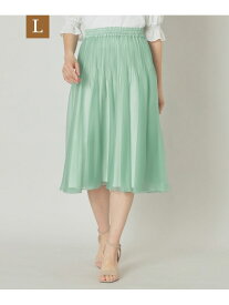 【SALE／42%OFF】【L】トランスパレントプリーツ スカート TO BE CHIC サンヨー エルサイズ スカート その他のスカート ブラック ホワイト グリーン【RBA_E】【送料無料】[Rakuten Fashion]