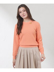 【SALE／27%OFF】バルキーストレッチ編み柄ニット AMACA アマカ トップス ニット ホワイト ブラック オレンジ【RBA_E】【送料無料】[Rakuten Fashion]