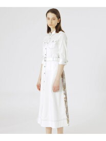 ツイルカラーブロッキングドレス LOVELESS ラブレス ワンピース・ドレス ワンピース ホワイト ベージュ【送料無料】[Rakuten Fashion]