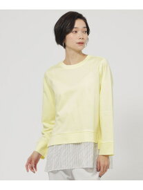 【SALE／68%OFF】【ウォッシャブル】プリーツコンビプルオーバーカットソー EVEX by KRIZIA エヴェックス バイ クリツィア トップス カットソー・Tシャツ イエロー ネイビー【RBA_E】【送料無料】[Rakuten Fashion]