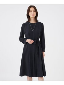 【SALE／36%OFF】【ウォッシャブル・UV・防しわ】ストレッチジョーゼットワンピース TRANS WORK トランスワーク ワンピース・ドレス ワンピース ブラック ネイビー【RBA_E】【送料無料】[Rakuten Fashion]