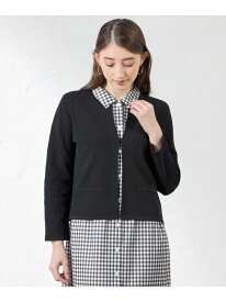 【SALE／53%OFF】ペーパーコットンニットジャケット AMACA アマカ ジャケット・アウター その他のジャケット・アウター ブラック ホワイト【RBA_E】【送料無料】[Rakuten Fashion]