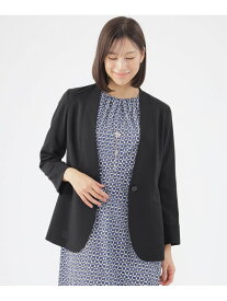 【SALE／63%OFF】【美シリーズ】【弱はっ水】【防しわ】【セットアップ対応】ドットエアーノーカラージャケット TRANS WORK トランスワーク ジャケット・アウター ノーカラージャケット ネイビー【RBA_E】【送料無料】[Rakuten Fashion]