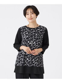 【SALE／50%OFF】【接触冷感】【UV対策】【マシンウォッシャブル】カモフラパンサーチュニックカットソー EVEX by KRIZIA エヴェックス バイ クリツィア トップス カットソー・Tシャツ ブラック カーキグリーン【RBA_E】【送料無料】[Rakuten Fashion]