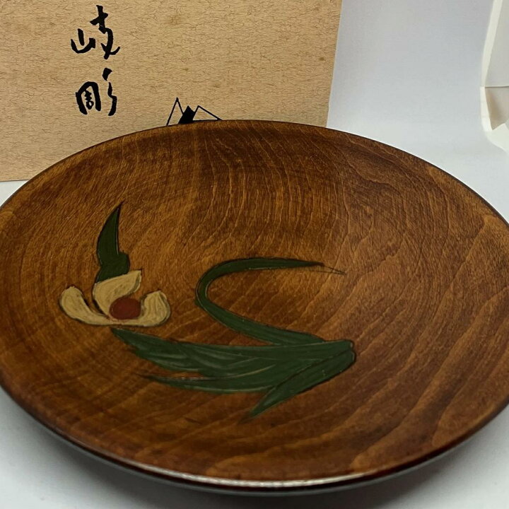 楽天市場】銘々皿 蘭 讃岐彫 5枚組木製皿 天然木材 拭き摺塗 木工品  