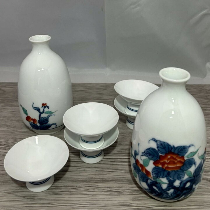 楽天市場】酒器セット 岩牡丹 徳利2本 盃5個伊万里 鍋島焼 畑萬陶苑 酒 