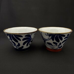 飯碗セット 五郎八茶碗 ペア karakusa 青 赤 五郎八碗 波佐見焼 翔芳窯 夫婦茶碗 ご飯茶碗 大きめ茶碗 マルチ茶碗 唐草模様 藍染 伝統 陶器 高級 茶碗 深鉢 蒸椀 お茶漬け 汁椀 小鉢 デザートカ
