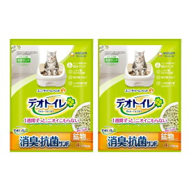 1週間消臭・抗菌デオトイレ 取り替え品 飛び散らない消臭・抗菌サンド 4L×2袋