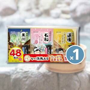 白元アース いい湯旅立ち アソート くつろぎ日和 48包入 入浴剤 25グラム