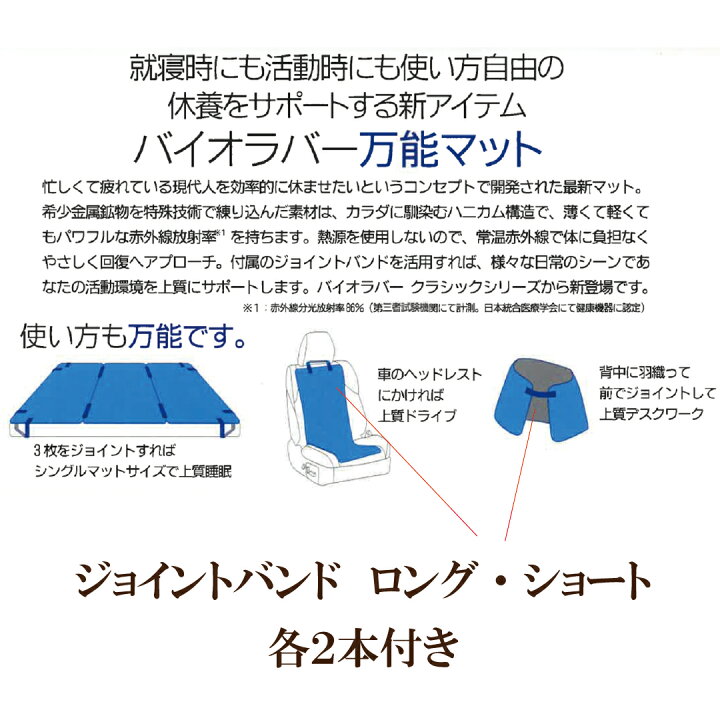 楽天市場】「バイオラバー 万能マット サイズ 約100×60cm」 正規販売 