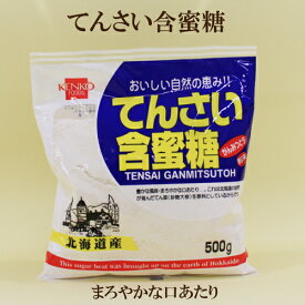 「てんさい含蜜糖 500g」 健康フーズ 溶けが良い 粉末 北海道産てん菜（砂糖大根）使用 てんさい糖　 含蜜糖 甜菜糖 粉末 自然食品