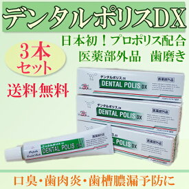 「デンタルポリスdx 80g ×3本セット」　［医薬部外品］ デンタルポリス 歯磨き粉　プロポリス　エキス配合　プロポリス入り 歯磨き粉　プロポリス歯磨き　送料無料　店長おすすめ♪ サプリエ