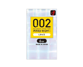 【合算3150円で送料無料】オカモト　コンドーム　うすさ均一0.02（ゼロゼロツー)EX Lサイズ　6個入り