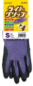 【合算3150円で送料無料】背抜き手袋 No.341 ライトグリップ Sサイズ 1双 パープル