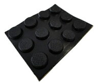 シール付ゴム足　円の直径φ12mm　高さ3mmm　シール接着　ゴム足・ケース用ゴム足　12個入　＜2zi-047＞