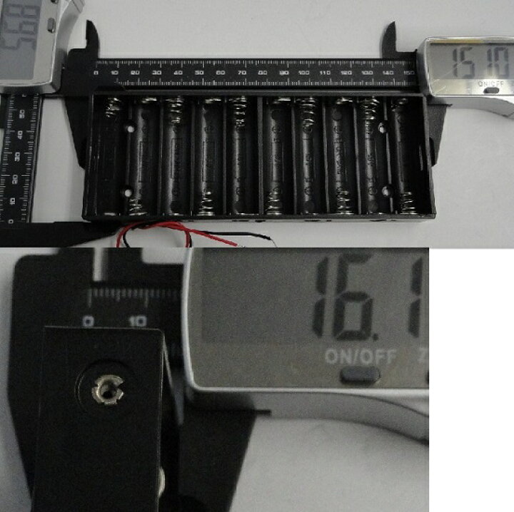 楽天市場】単三 10本 電池ボックス・電池ケース 約151.0×約65.8×厚約16.1mm 約コード付 2個入 ＜bat-021＞ : 札幌貿易