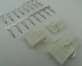 ＜4P自動車部品用コネクタB　JST EL-4P / ELR-04V互換品＞2個組 金具付＜con-1400＞