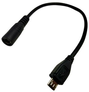 DCプラグコード DCアダプタ φ5.5mm φ2.3mm(大きい)メス MICRO USB オス 約150mm 1個入 <con-703>