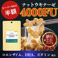 【半額】ナットウキナーゼ 30日分 ナットウキナーゼ4000FU 納豆キナーゼ 30粒 納豆菌 コエンザイム DHA E…