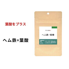 ヘム鉄 + 葉酸 約1ヵ月分 60粒 ビタミンC カルシウム 鉄分サプリ サプリメント 鉄 鉄分 ミネラル補給 送料無料 鉄剤 錠剤 【成長 美容 鉄分不足 鉄分補給 女性 子供 中学生 高校生 妊婦】 GMP 日本製